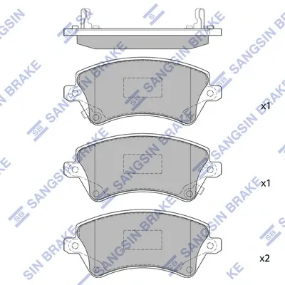 Передние тормозные колодки SP1502 Hi-q