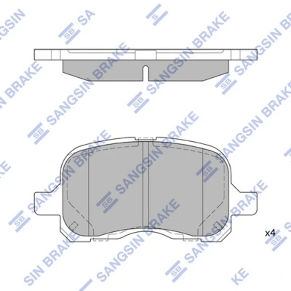 Передние тормозные колодки BF0093 AMP/Paradowscy