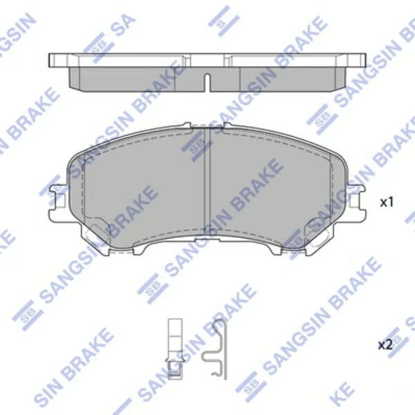 Передние тормозные колодки SP1715 Hi-q
