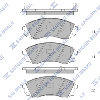 Передние тормозные колодки SP1238 Hi-q