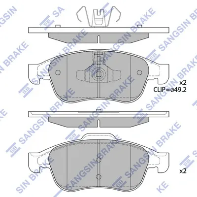 Передние тормозные колодки SP1390 Hi-q