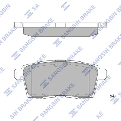 Задние тормозные колодки SP1604 Hi-q