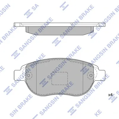 Передние тормозные колодки SP2073 Hi-q