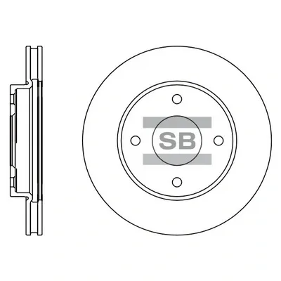 Передние тормозные диски SD4207 Hi-q