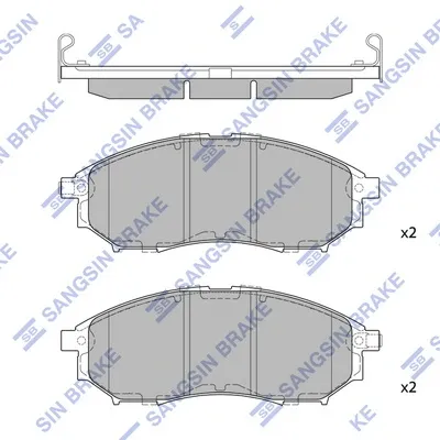 Передние тормозные колодки SP1249 Hi-q