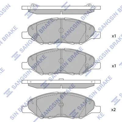 Передние тормозные колодки SP1383 Hi-q