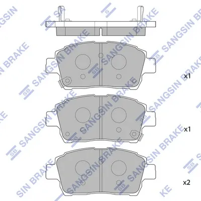 Передние тормозные колодки SP1232 Hi-q