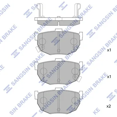 Задние тормозные колодки SP1062 Hi-q