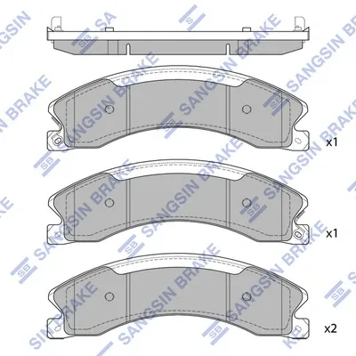 Задние тормозные колодки SP1763 Hi-q