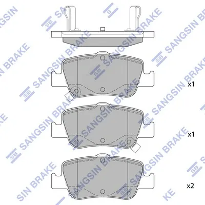 Задние тормозные колодки SP1501 Hi-q
