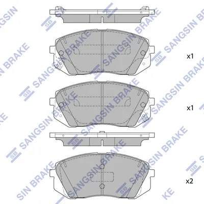 Передние тормозные колодки SP1849 Hi-q