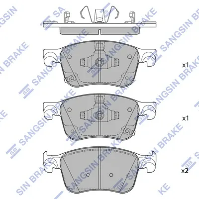 Передние тормозные колодки PN8819 Nibk