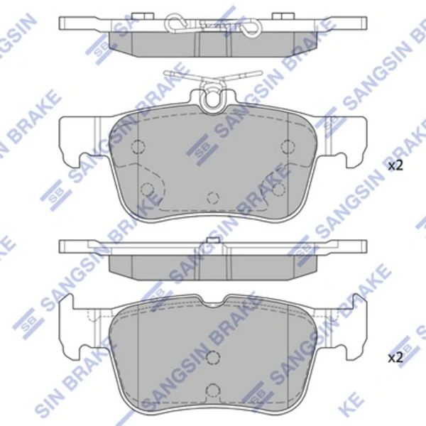 Задние тормозные колодки FU2Z2V200B Ford