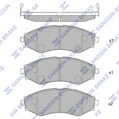 Передние тормозные колодки SP1103 Hi-q