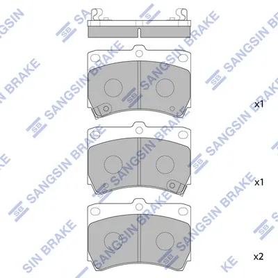 Передние тормозные колодки SP1067 Hi-q