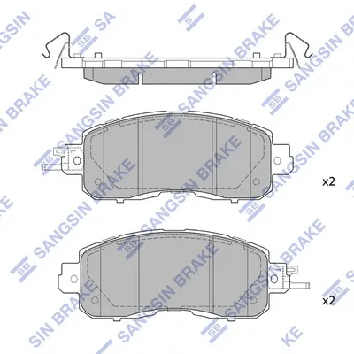 Передние тормозные колодки SP1765 Hi-q