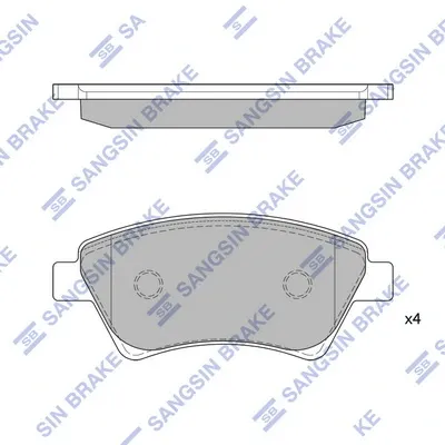 Передние тормозные колодки SP1413 Hi-q