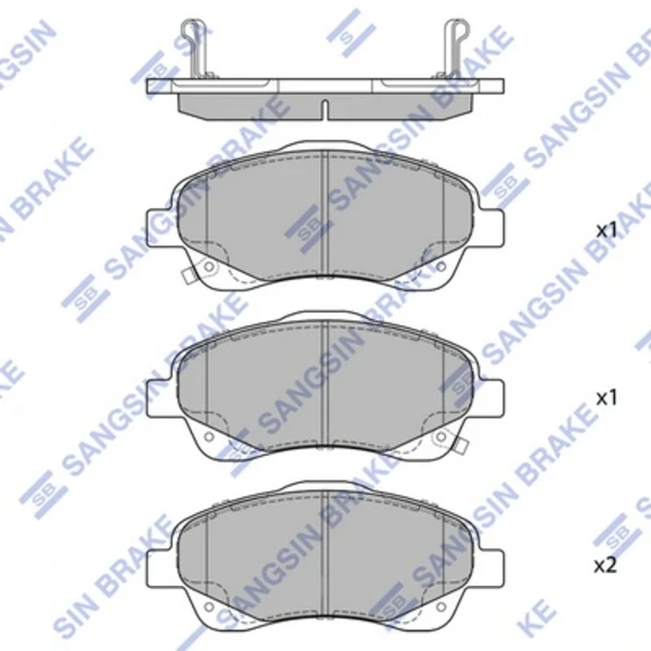 Передние тормозные колодки SP1576 Hi-q