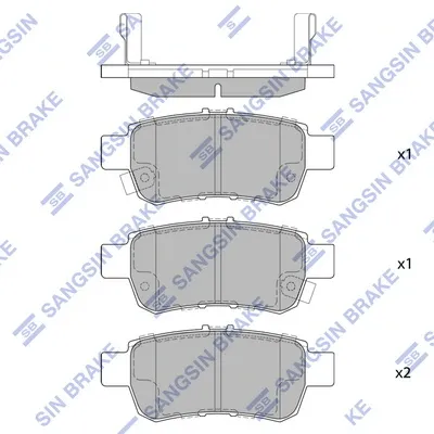 Задние тормозные колодки SP1428 Hi-q