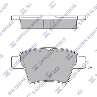 Задние тормозные колодки SP2153 Hi-q