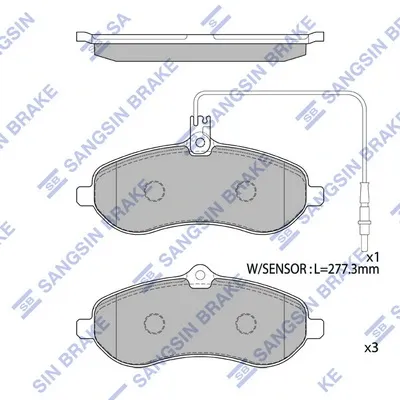Передние тормозные колодки SP1415 Hi-q