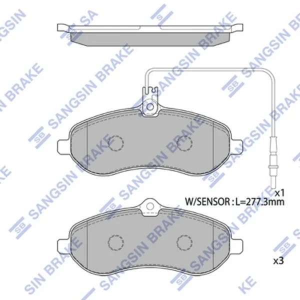 Передние тормозные колодки SP1415 Hi-q
