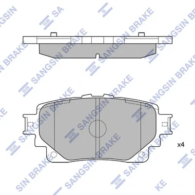 Задние тормозные колодки SP4449 Hi-q