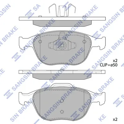 Передние тормозные колодки SP1623 Hi-q