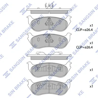Задние тормозные колодки 2U2Z2V200AB Ford