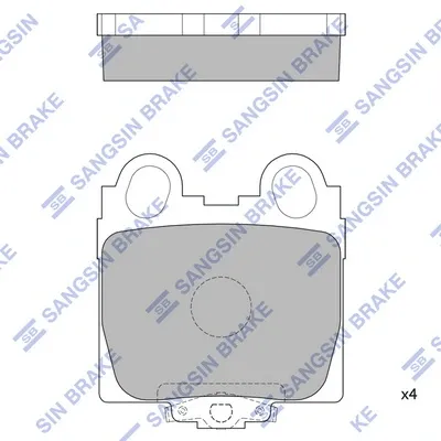 Задние тормозные колодки SP1554 Hi-q