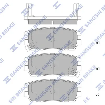 Задние тормозные колодки SP1538 Hi-q