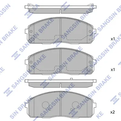 Передние тормозные колодки SP1174 Hi-q