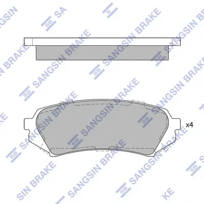 Задние тормозные колодки SP1380 Hi-q