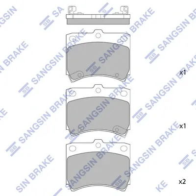 Передние тормозные колодки SP1049 Hi-q