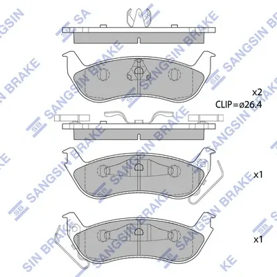 Задние тормозные колодки 19287148 General Motors