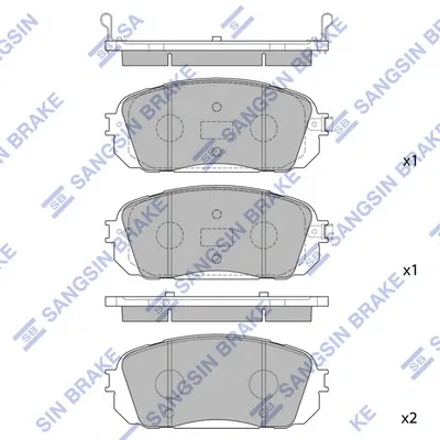 Передние тормозные колодки SP1191 Hi-q