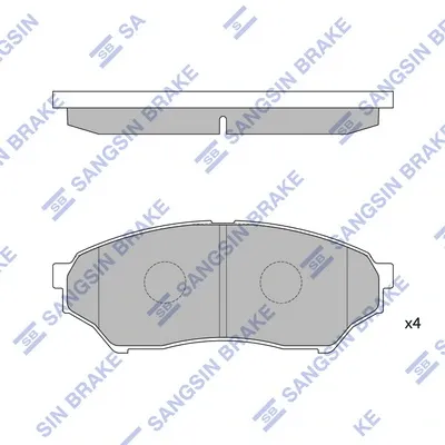 Передние тормозные колодки SP1585 Hi-q