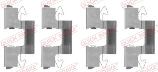 Комплект пружинок крепления дисковых колодок передних 1091714 Quick Brake
