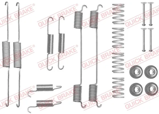 Монтажный комплект задних барабанных колодок 1050861 Quick Brake