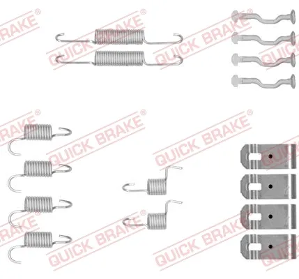 Монтажный комплект задних барабанных колодок 1050876 Quick Brake