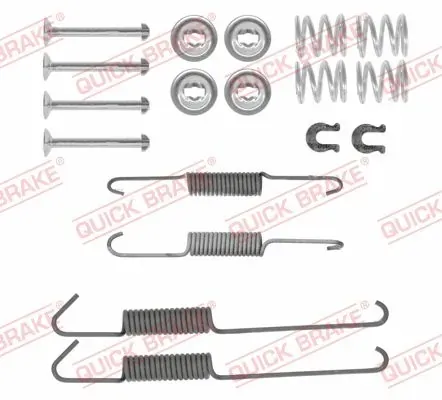 Монтажный комплект задних барабанных колодок 1050002 Quick Brake