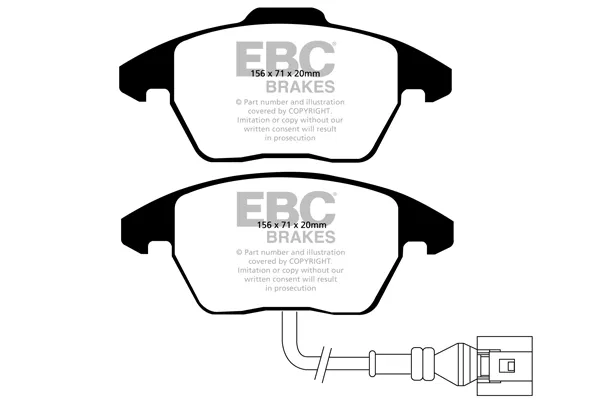 Передние тормозные колодки DP41517R EBC Brakes