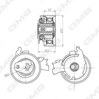 Ролик ГРМ GTB0040 GMB