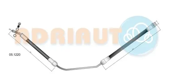 Шланг тормозной задний левый 051220 Adriauto