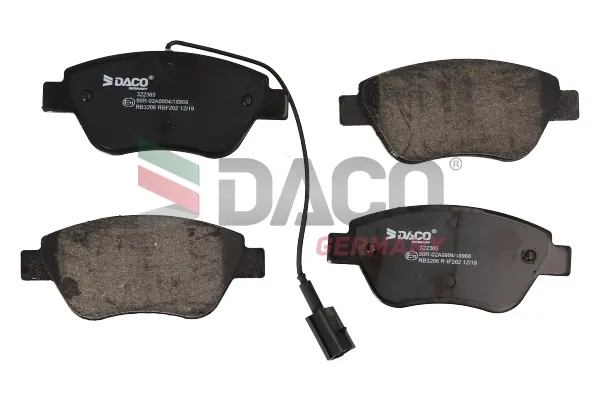 Передние тормозные колодки 322365 Daco