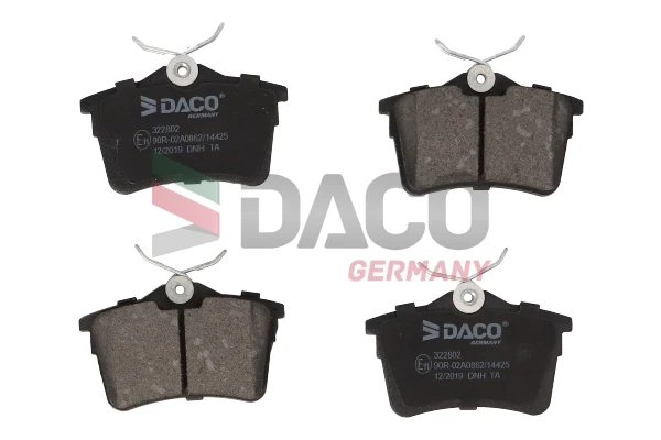 Задние тормозные колодки 322802 Daco