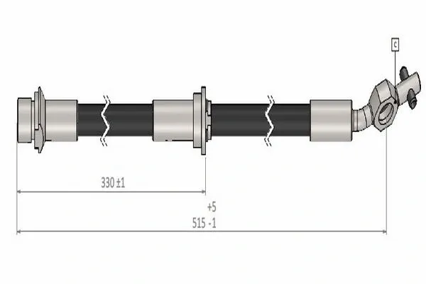 Шланг тормозной передний правый C900442A Cavo