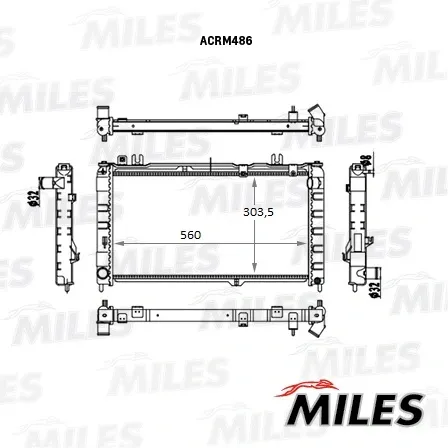 Радиатор ACRM486 Miles