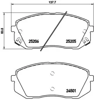 Передние тормозные колодки P30056 Brembo