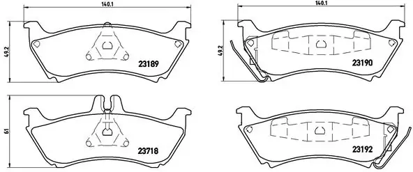 Задние тормозные колодки P50044 Brembo